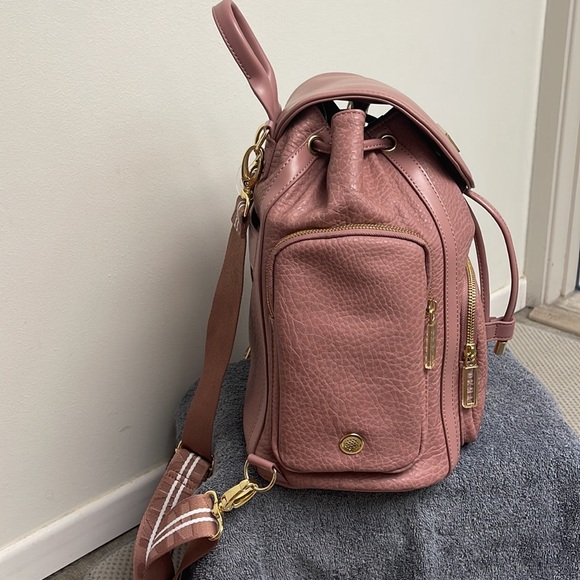 Blush pebble grain leather DKNY backpack limited edition main image 13